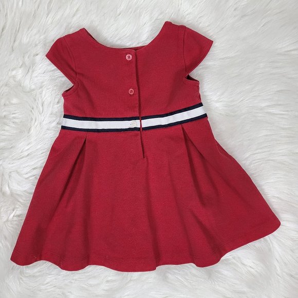 Janie & Jack Red Knit A-Line Pleated Dress - Picture 3 of 5